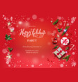 happy holidays red vector image