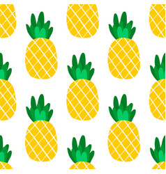 Tropical ananas pineapple fruit seamless pattern Vector Image