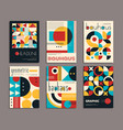 bauhaus posters with geometric abstract patterns vector image