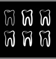 teeth dentist dental clinic logo symbol icon vector image