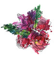 vintage floral composition vector image
