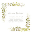 watercolor botanical square frame vector image