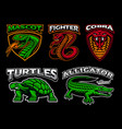 a set of sports mascots vector image