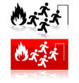 fire icon vector image vector image