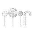 lollipops hand drawn sketch vector image vector image