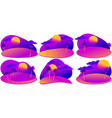 summer sunset landscape with fluid gradient vector image vector image