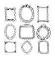 collection of hand drawn frames vintage photo vector image