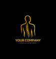 creative colorful chiropractic back spine logo vector image