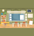 flat of an empty classroom in vector image vector image