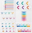 set infographics element template with options vector image