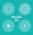set of mandala decorative and ornamental vector image