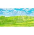 watercolor landscape on white vector image