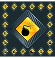 hazard signs vector image vector image