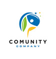 modern human community logo vector image