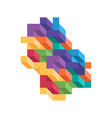 abstract colorful modern composition isometric vector image