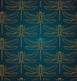 dragonfly pattern seamless vector image