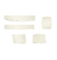 torn paper with ripped edges set vector image