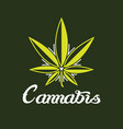 creative cannabis logo symbol icon vector image