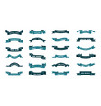 marine banner ribbon set curved anchor scroll vector image vector image