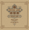 old vintage card with floral ornament vector image