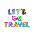 summer vacation travel color cutout text quote vector image