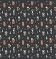 cute animals seamless pattern cartoon animals vector image