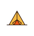 isolated tent icon line and fill design vector image