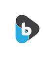 letter b triangle drop water design logo vector image vector image
