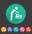 baby mother care room symbol icon flat web sign vector image