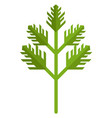 green cooking herb icon cilantro leaves symbol vector image vector image