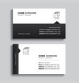 minimal business card print template design black vector image vector image