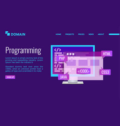 Software programming coding concept code with Vector Image