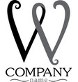 letter w logo vector image