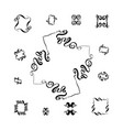 a set decorative hand-drawn elements on white vector image