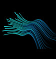 abstract blue light line curve on black design vector image