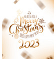 we wish you a merry christmas and happy new 2023 vector image