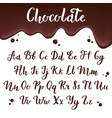 chocolate alphabet calligraphic delicious letters vector image vector image