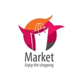 shopping logo vector image