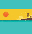 tropical island paradise horizon seascape vector image vector image