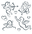 valentines day cupid collection vector image