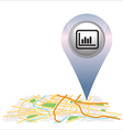 graph pin pointer on map location vector image vector image