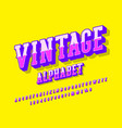 retro font vector image