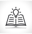 book and lightbulb line icon vector image