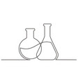 flask one line vector image vector image