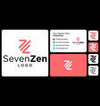 seven z logo vector image