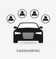 carsharing icon car-sharing symbol flat design vector image