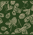 floral saint patricks day seamless pattern vector image