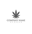 leaf cannabis logo and symbol vector image