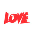 love concept of font word design colorful poster vector image