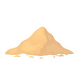 Heap of sand on white background Royalty Free Vector Image